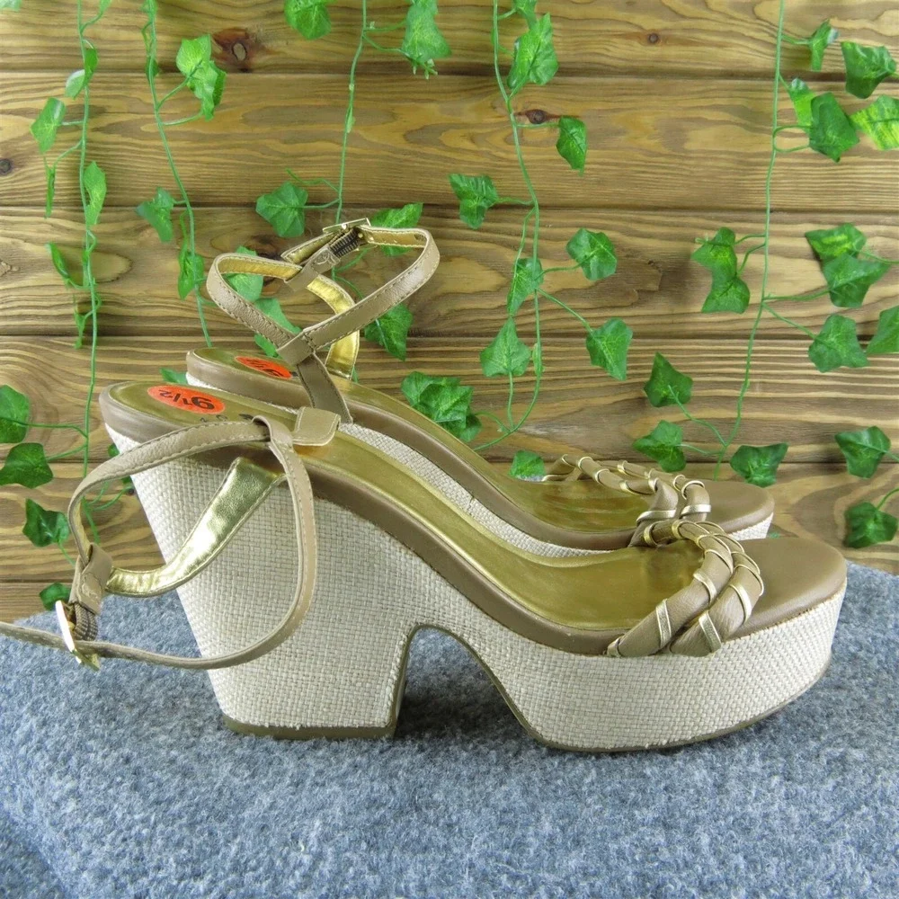 kate spade new york Women's  Ankle Strap‎ Brown Leather Sz 9.5M Gently Used 2025